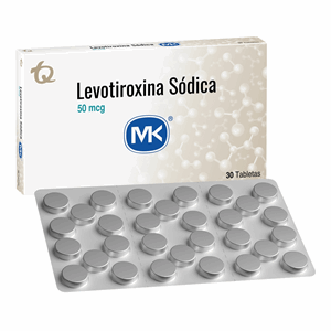 Levotiroxina Sódica 50 mcg - 30 Tabletas MK