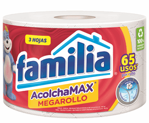 Papel Higiénico Familia AcolchaMax Megarollo - 3 Hojas x 65 Usos