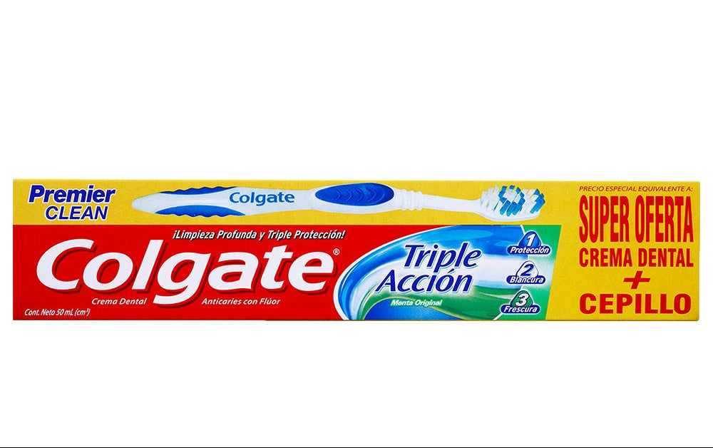 Crema Dental Colgate Triple Acción + Cepillo - 50ml