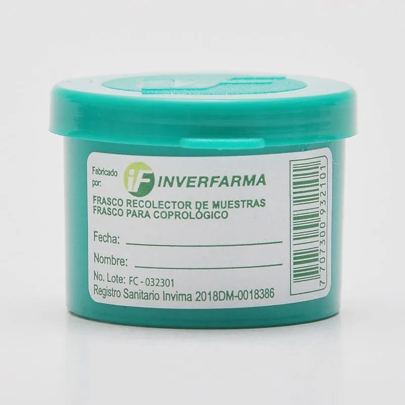 Frasco Recolector de Muestras Coprológico - Inverfarma