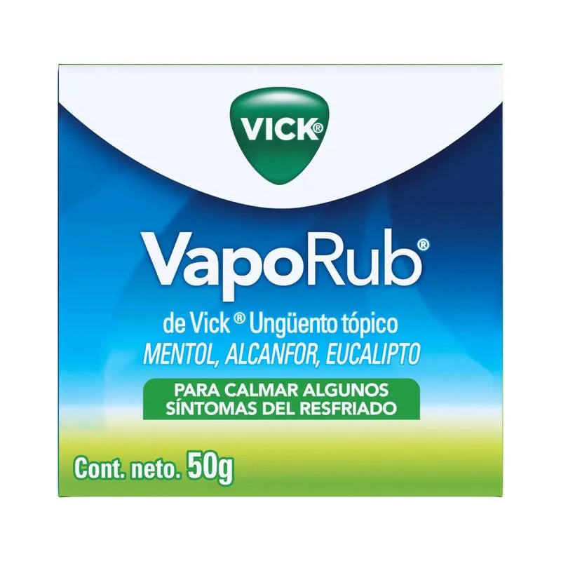 Vick VapoRub Ungüento Tópico 50g - Mentol, Alcanfor, Eucalipto