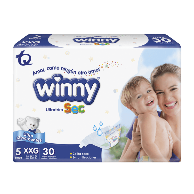 Pañales Winny Ultratrim Sec Etapa 5 - 30 Unidades