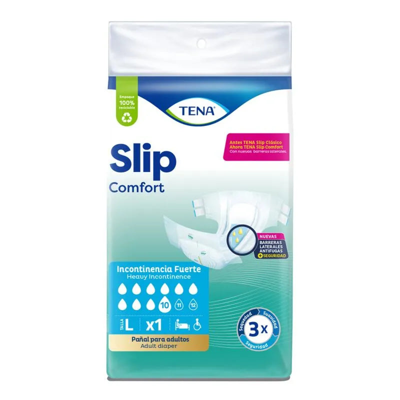 TENA Slip Comfort Talla L - Pañal para Adultos Incontinencia Fuerte