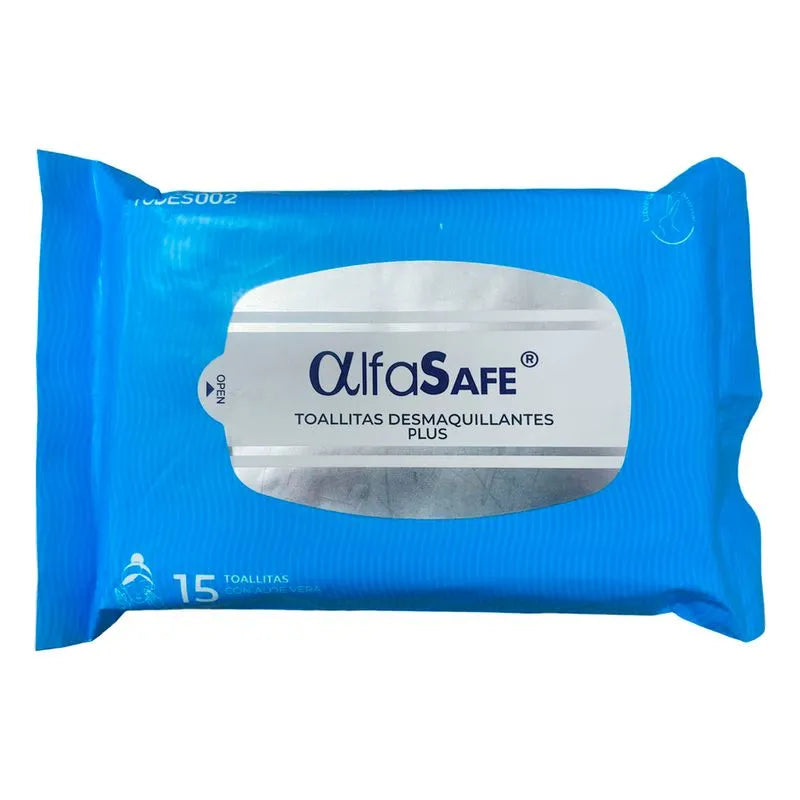 AlfaSafe Toallitas Desmaquillantes Plus x 15 Unidades