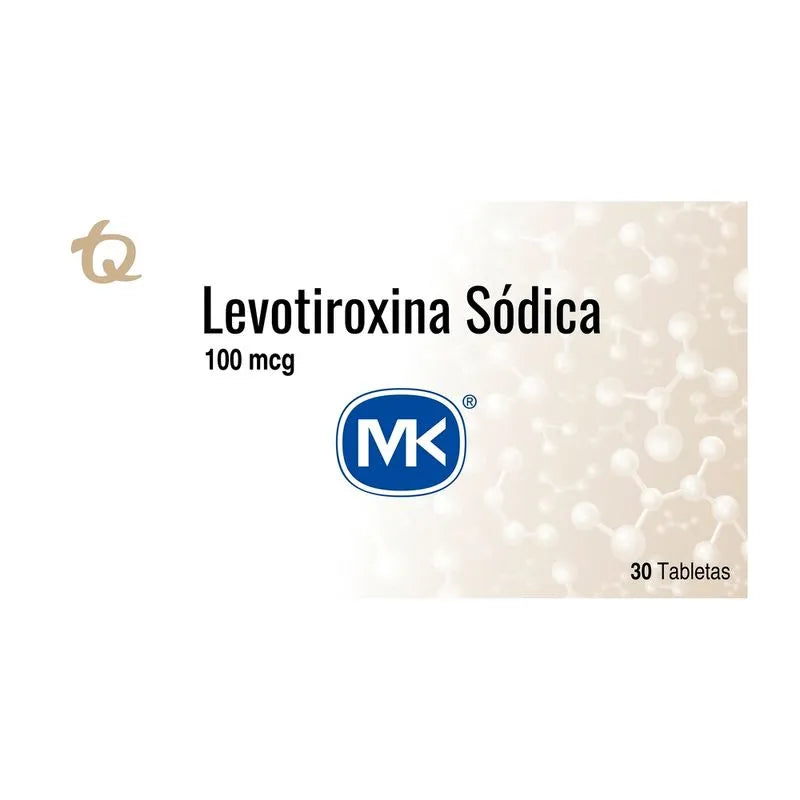Levotiroxina Sódica 100 mcg - 30 Tabletas MK