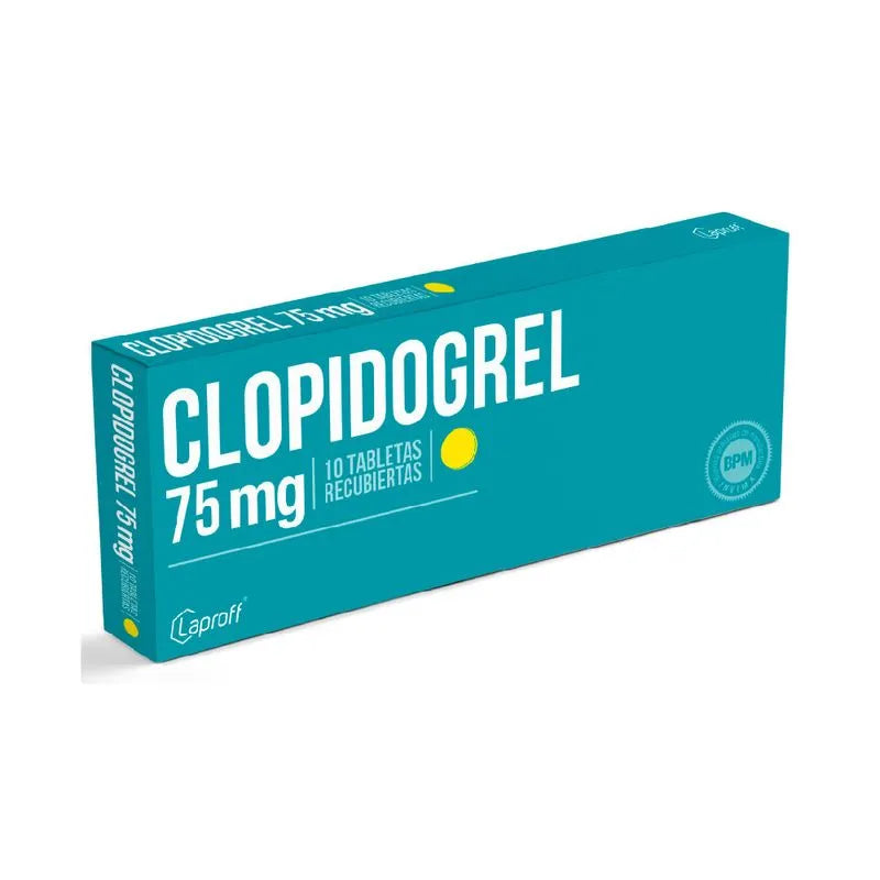 Clopidogrel 75mg - 10 Tabletas Recubiertas Laproff