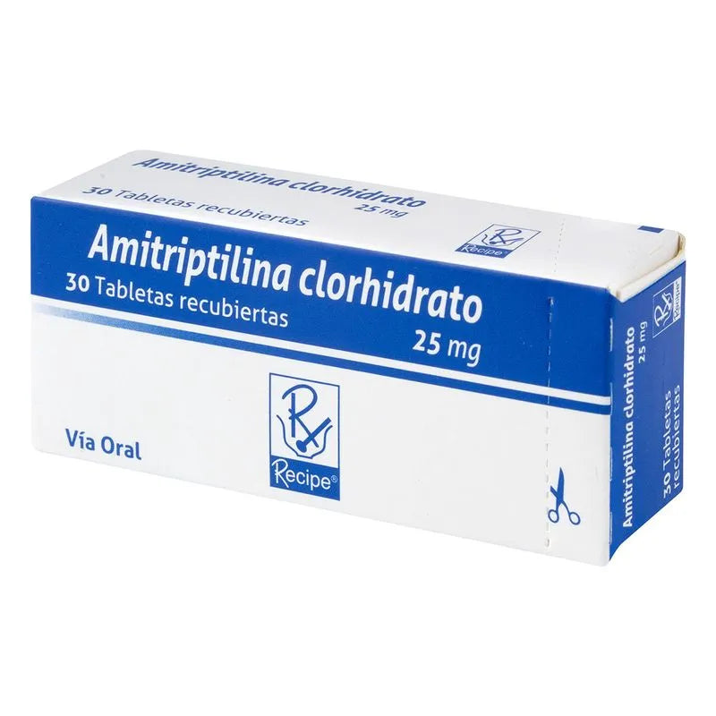 Amitriptilina Clorhidrato 25mg - Caja x30 Tabletas Recubiertas