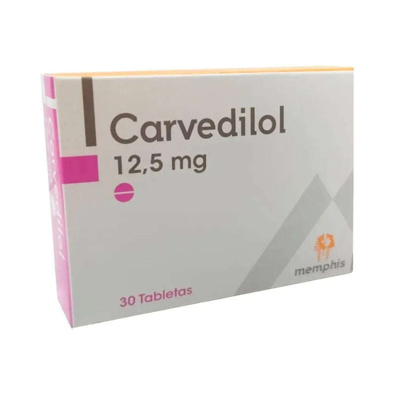 Carvedilol Memphis 12.5mg - Caja x30 Tabletas