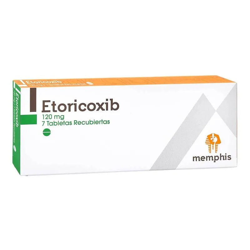 Etoricoxib Memphis 120mg - Caja x7 Tabletas Recubiertas