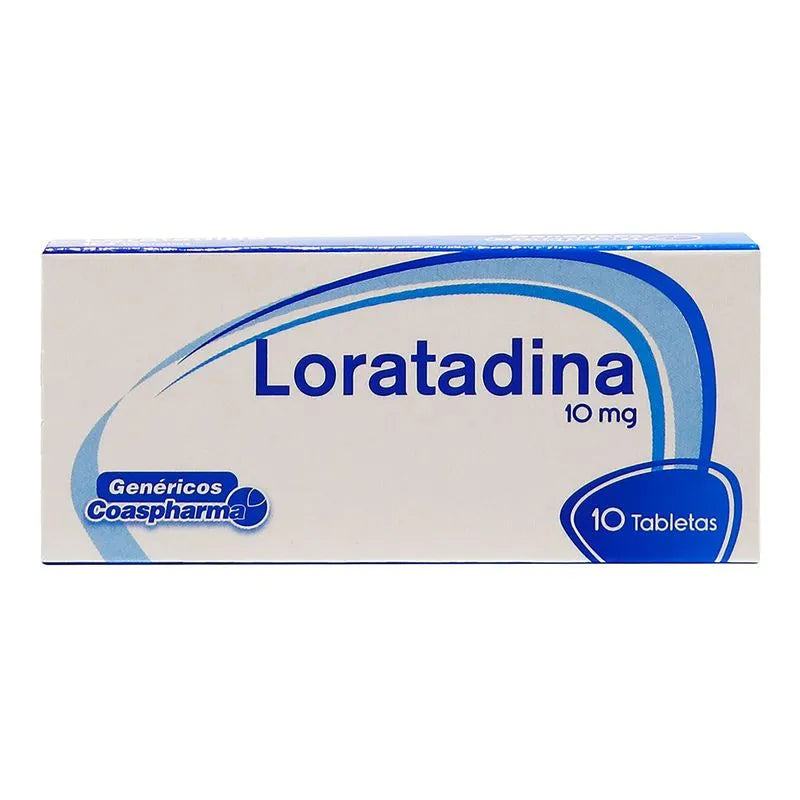 Loratadina 10mg - Caja x 10 Tabletas Genéricos Coaspharma