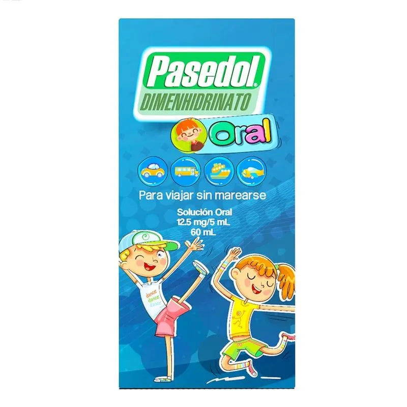 Pasedol Dimenhidrinato Oral - Solución 12.5mg/5ml x 60ml
