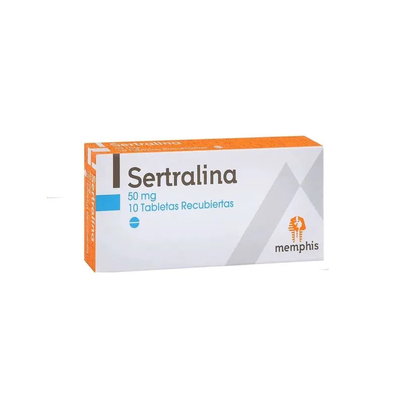 Sertralina Memphis 50mg - Caja x10 Tabletas Recubiertas