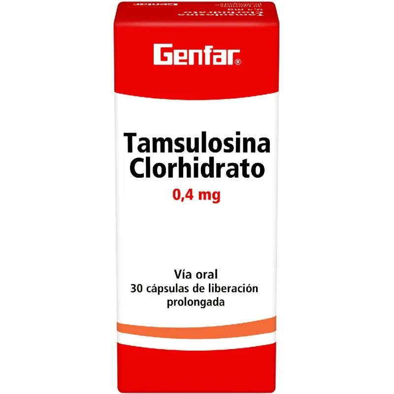 Tamsulosina Clorhidrato 0.4mg Genfar - Caja x 30 Cápsulas de Liberación Prolongada