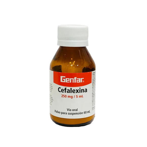 Cefalexina Genfar 250mg/5ml - Polvo para Suspensión Oral 60ml